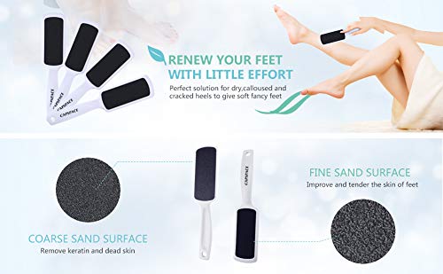 [Australia] - 4 Pcs Pedicure Foot Rasp Foot File Callus Remover Dead Skin & Double-Sided Foot Scrubber Foot Files Kit Heel Scraper Foot Scrub Care Tool to Remove Rough Cracked Corns Smoothing Hard Skin 4 Count (Pack of 1) 