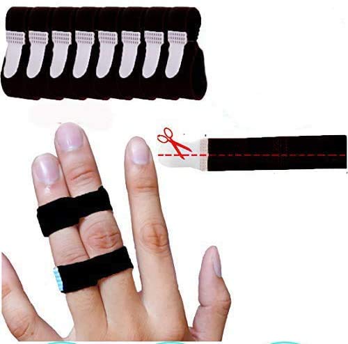 [Australia] - Broken Finger Wraps, 8 Pack Finger Buddy Straps, Finger Splint Buddy Tape for Jammed and Broken Fingers for Hammer Toe, Broken, Fractured Toes 