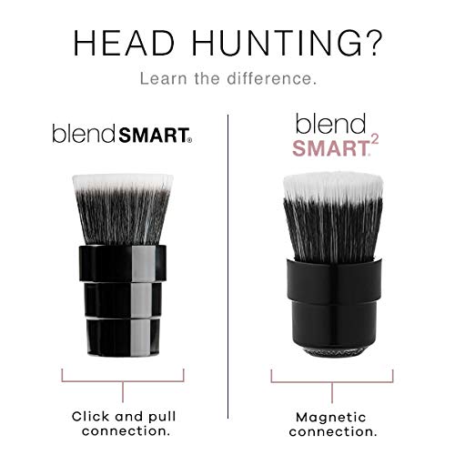 [Australia] - blendSMART2 Powder Brush (Black) - Magnetic Makeup Brush Head For Use With Powder Foundation Or Pressed Powder To Replace Makeup Brush Set And Makeup Sponge 