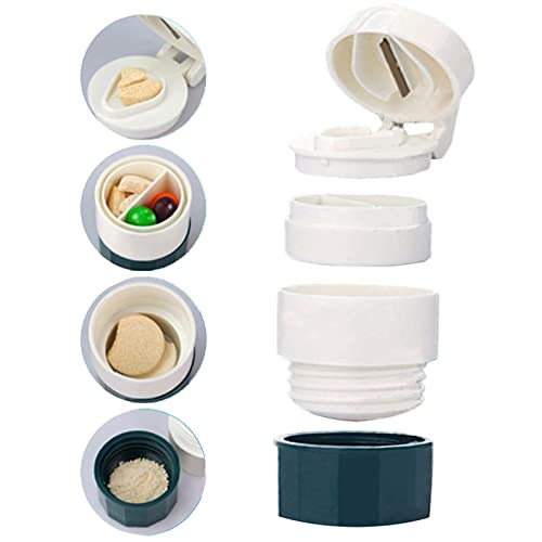 [Australia] - IKAAR Pill Crusher Pill Cutter Pill Splitter Box 4 in 1 Pill Splitter, Pill Crusher Grinder, Pill Box, Water Cup for Big & Small Pills Pack of 2 