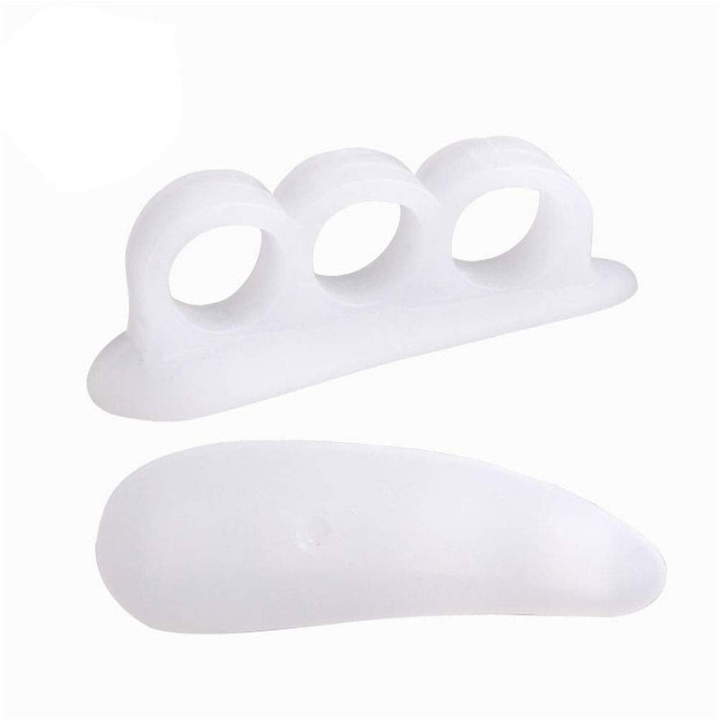 [Australia] - PEDIMEND Silicone Gel Hammer Toe Protectors Straighten Crooked Toes - Toe Separator For Overlapping Toes - For Claw, Mallet & Curl Toes – UNISEX – Foot Care - White (2 PAIR) 