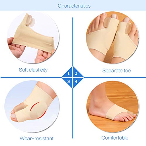 [Australia] - HiiBaby 2pcs Big Bone Orthopedic Bunion Correction Pedicure Socks Silicone Hallux Valgus Corrector Braces Toes Separator Feet Care Tool 