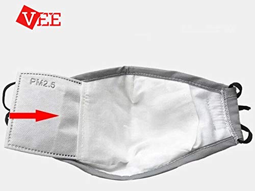 [Australia] - VEE 10 PCS Activated Carbon Filter Replaceable Anti Haze 5 Layers Replaceable Anti Haze Filter Paper Protective Mouth Filter for Outdoor 