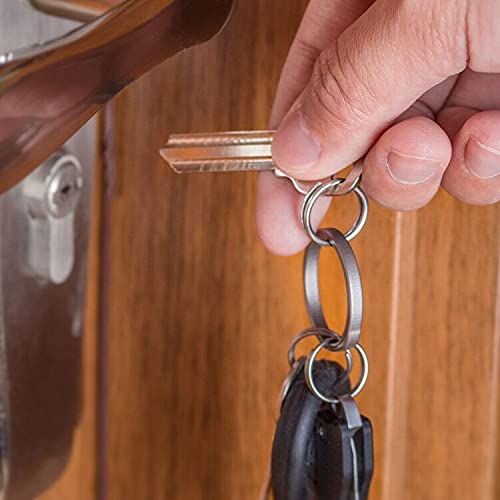 [Australia] - TISUR EDC Titanium Keyring, Side-Pushing Designed (4-Pack) Key Chain Key Rings Holder Split Rings, Group Your Keys 4K22 