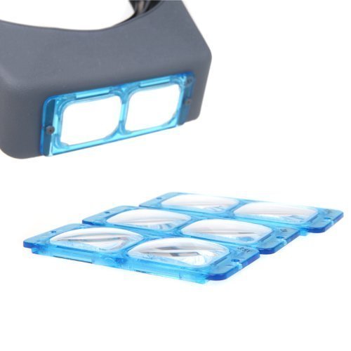 [Australia] - PHYHOO Headband Magnifier Binocular Magnifying Glass Jewelry Magnifiers Head-mounted Double Lens Reading Jewelers Tools Head Wearing 4 Magnifications 
