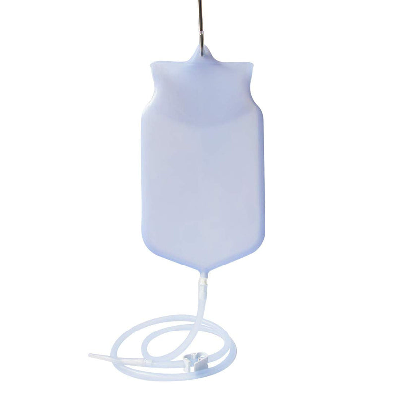 [Australia] - Enema Bag Kit for Colon Cleansing, 2 Quart Open Top Enema Bag with Silicone Hose - Reusable Home Coffee Water Colon Cleansing Enema Kit 