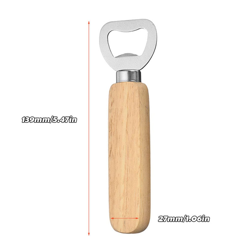 [Australia] - 4 Pcs Wooden Handle Beer Bottle Opener Personalised Bottle Opener for Bottle Cap Tools,Beer Gift for Men 