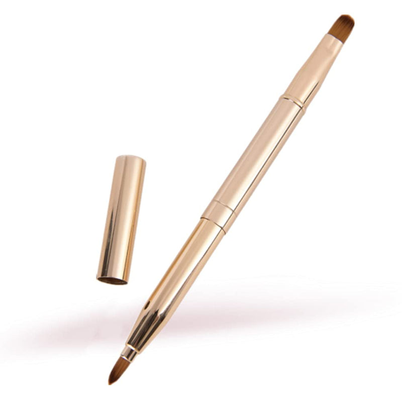 [Australia] - CGJIANG Lip Brush Retractable Lip Brushes Portable Dual End Lipstick Brush Eye Make Up Brushes Concealer Brushes Eye Shadow Brush Lip Brush tool Lip Contours Makeup Brush 