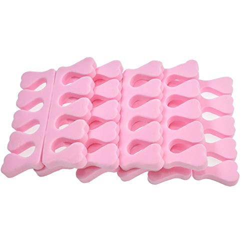 [Australia] - GBSTORE 20pcs Soft Sponge Foam Repair Finger Separation Tool Nail Art Tools Foam Sponge Toe Splitter Finger Separator,Pink 