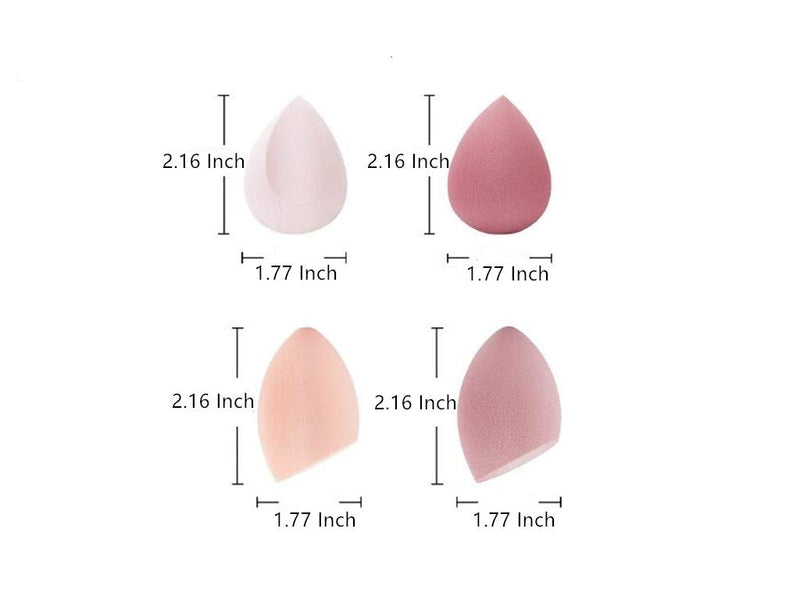 [Australia] - SINEN 4 Pcs Dry and Wet Use Makeup Sponge Set Blender Beauty Foundation Blending Sponge for Liquid, Cream, and Powder with Egg Sponge Blending Holder Box 