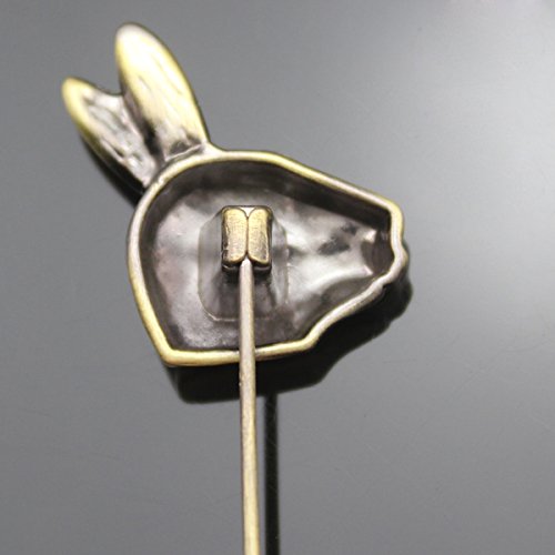 [Australia] - Q&Q Fashion Antique Rabbit Bunny Hare Wonderland Lapel Stick Pin Tie Hat Brooch Tea Party Vintage Gold Tone 
