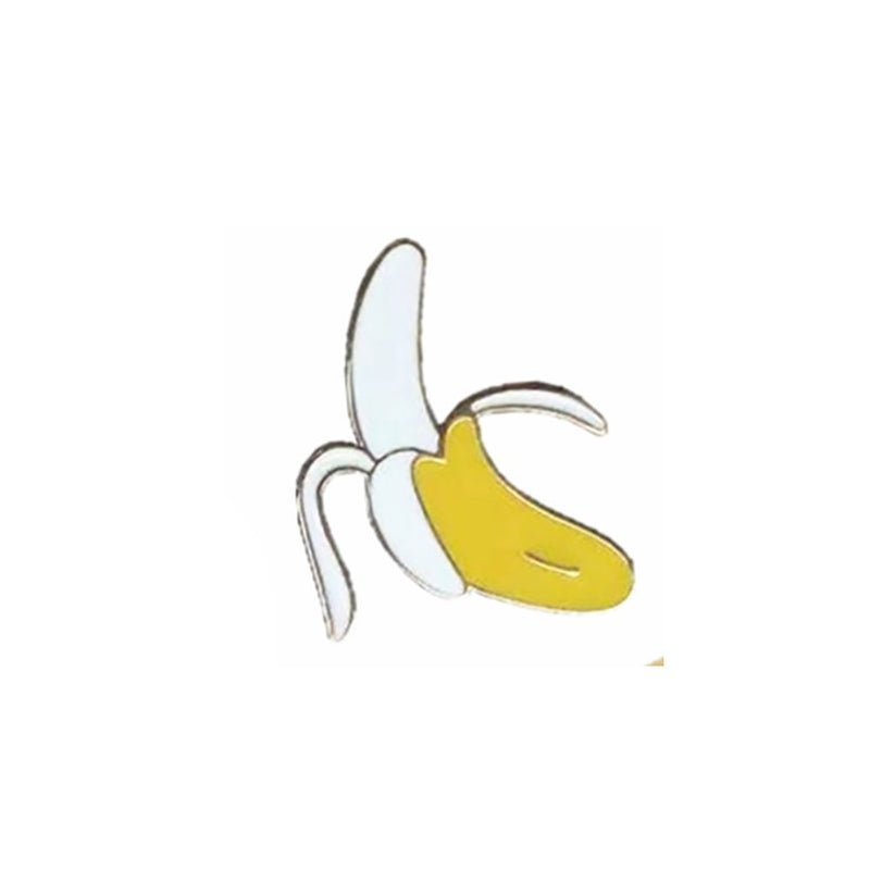 [Australia] - kingfishertrade-ltd Fashion Cartoon Enamel Brooch Pins Set for Unisex Child Women's Clothing Decorate Cherry Peach Banana Set 