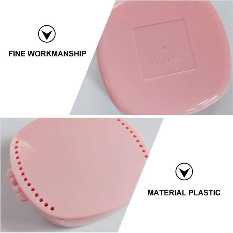 [Australia] - HEALLILY Denture Cup Denture Bath Case False Teeth Container Denture Brush Retainer Box for Denture False Teeth Cleaning Storage 