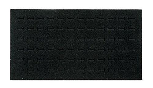 [Australia] - The Display Guys ~ 6pcs Deluxe Black Velvet Ring Foam 72 Slot Jewelry Travel Ring Insert Display Pad Holder 