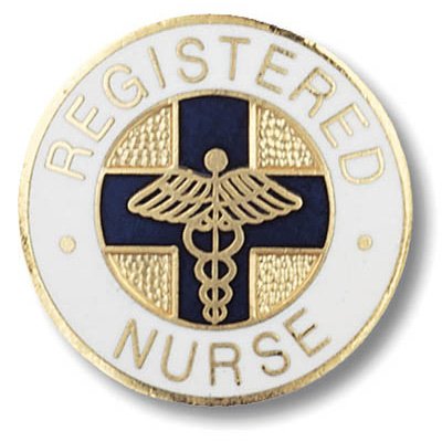 [Australia] - EMI Registered Nurse Rn Caduceus and Rn Round Emblem 2 Item Pin Set 