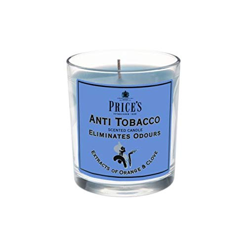[Australia] - Price's - Anti-Tobacco Jar Candle - Odour Eliminating Candle - Made with Orange and Clove Extracts - Clean, Fresh, Quality Fragrance - Long Lasting Scent 