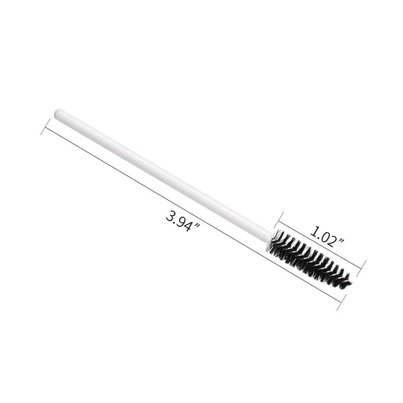 [Australia] - 300 Pack Eyelash Mascara Wands Disposable Lash Brushes for Extensions Makeup Brush Applicators Tool Kit, White/Black 