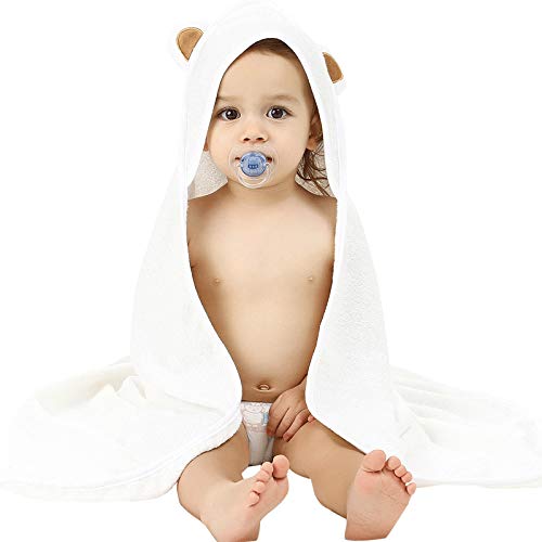 [Australia] - Baby Hooded Towel Ultra Soft 100% Bamboo Fabric 0-5 Years Large size 90x90CM(35"X 35") Highly Durable 500 GSM Girls, Boys, Babies, Newborn, Toddler and Kids 