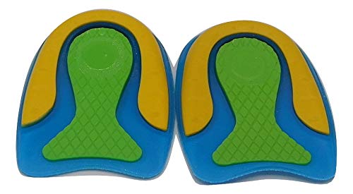 [Australia] - Heal me Silicone Gel insole heel pad for heel pain, Achilles tendonitis, plantar fasciitis, height increase; comfort (UK small 10cm x7.2cm) 