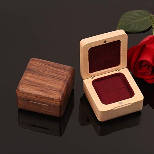 [Australia] - Omeet Portable Maple Ring Box for Proposal, Engagement, Wedding, Collection White 