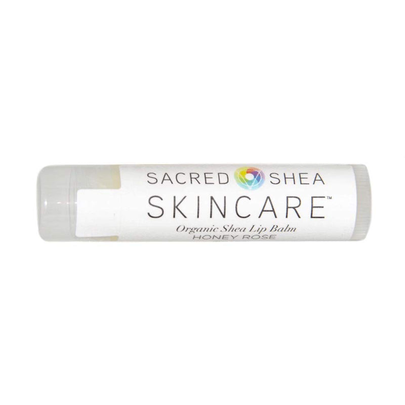 [Australia] - Sacred Shea Skincare Organic Honey Rose Natural Moisturizing Lip Balm, Natural Lip Repair, Healing Organic Shea Butter 4 Pack , .60 ounce 