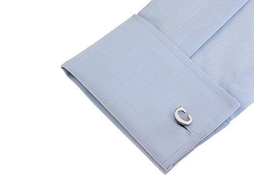 [Australia] - MRCUFF Letter C Pair Cufflinks in a Presentation Gift Box & Polishing Cloth 
