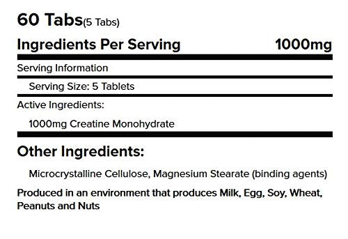 [Australia] - Warrior, Creatine Monohydrate Tablets – 1000mg – 60 Capsules – Supplement for Performance – Supports Muscle Growth – Unflavoured – Suitable for Men & Women – Vegan & Vegetarian Friendly 