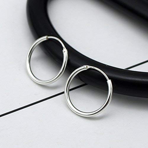 [Australia] - Silver Hoop Earrings- Cartilage Earring Endless Small Hoop Earrings Set for Women Men Girls,3 Pairs of Hypoallergenic 925 Sterling Silver Tragus Earrings Nose Lip Rings (8mm/10mm/12mm) 3 Pairs(10mm*3) 