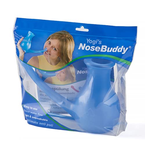 [Australia] - Yoga-Mad Nosebuddy | The Ultimate Neti Pot | 0.5L Volume | Measuring Spoon Included | Lightweight and Durable PP Material | 3 Colours Available Blue 