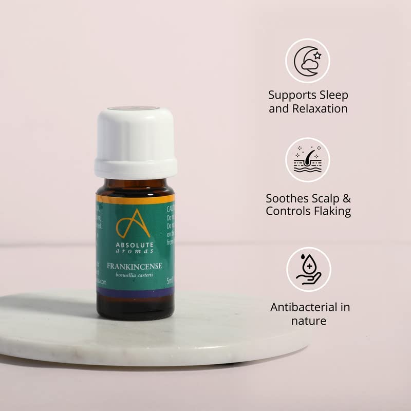 [Australia] - Absolute Aromas Frankincense Essential Oil 5ml - Pure, Natural, Undiluted, Cruelty Free and Vegan � For Aromatherapy, Diffusers, Candle Making and DIY Beauty Recipes 