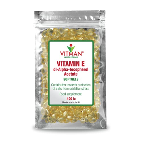 [Australia] - Vitamin E 400 IU, 120 Softgels 4 Month Supply, Natural Antioxidant Source Vitamin E, D-Alpha Tocopherol, High Potency and Absorption, Made for VitMan Nutrition (120) 