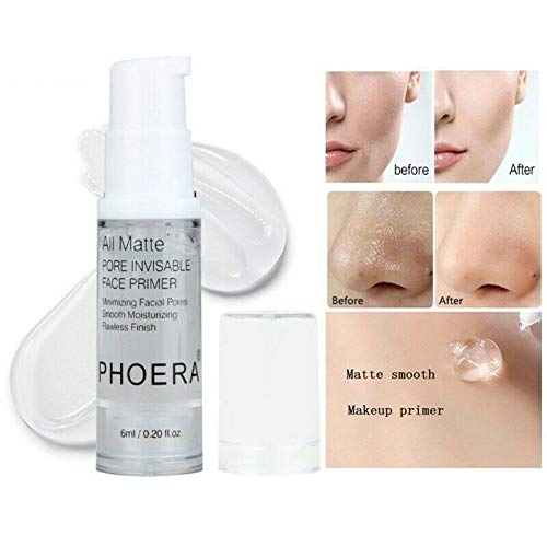 [Australia] - ONEKLIK PHOERA Primer Matte Finish Face Makeup Pore Filler Full Coverage Foundation Base Oil Control Liquid Make up Base Concealer Pores Minimiser Moisturizing Long Lasting Flawless Makeup(18 ml) 18 ml (Pack of 1) 