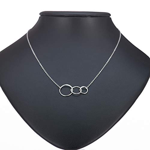 [Australia] - Augonfever Generation Gifts Necklace Silver for Girls Women in Jewelry Case Grandparent & Grandchildren 