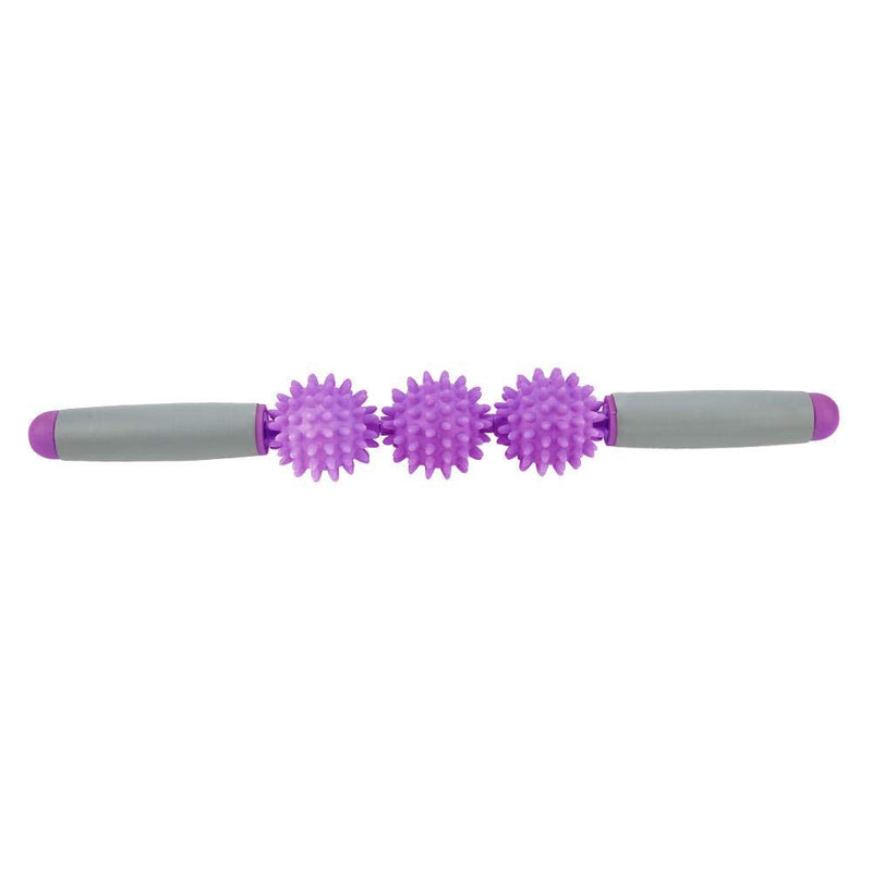 [Australia] - Huairdum Yoga Muscle Roller Stick, Cellulite Spiky Ball Back Arms Shoulder Leg Body Massage Tools Deep Tissue With Spiky Balls Waist Relaxation Fitness Exercise Stick #4 