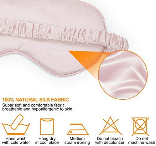 [Australia] - YouCut Sleep Eye Mask with Elastic Strap Headband, Lightweight Comfortable Soft Silk Like for Men Women Traveling (Light Pink) Light Pink 