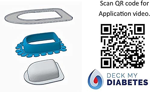 [Australia] - Omnipod Grip Shield Designed by Deck My Diabetes. Reusable, Flexible One-Handed Application(Additional Overlay Patch Required) - Sky Blue 