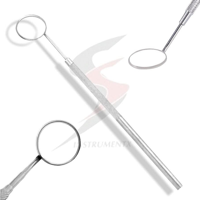 [Australia] - Dental mirror with handle tooth mirror dental stainless steel dentist tools for teeth cleaning inspection oral hygiene mouth mirror for daily use ce 