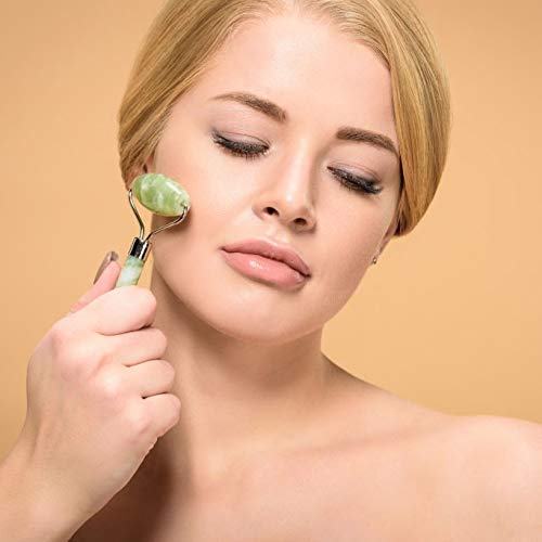 [Australia] - GOTDYA Jade Roller for Face 100% Natural Jade Face Roller Anti Aging Jade Stone Face Massage Roller, Jade Facial Roller Massager for Woman Face & Eye Massage 