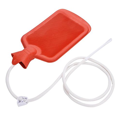 [Australia] - Red Enema Bag Kit Colon Cleanse Kit Hot Water Bottle (2 Quart) High Quality Douche Bag for Home Enema Coffee Colon Cleansing Kit 