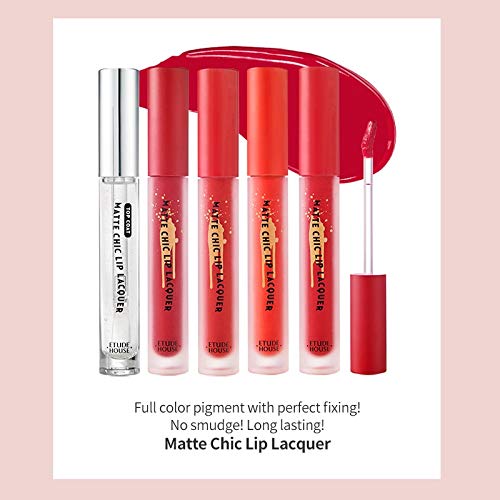 [Australia] - ETUDE HOUSE Matte Chic Lip Lacquer 4g (#PK001 Rose Pink) | Long-Lasting Water-Proof Quick-Fixing No-Smudging High-Pigmented Lip Lacquer that Keeps your Lips Matte | Kbeauty #PK001 Rose Pink 