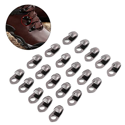 [Australia] - 20 Buckles Decorative Hook Shoe Repair Accessories Safety Shoes Lace Hook Camping Hiking Accessories Boot Hook Lace Accessories Rivet Repair/Camping/Hiking Accessories 