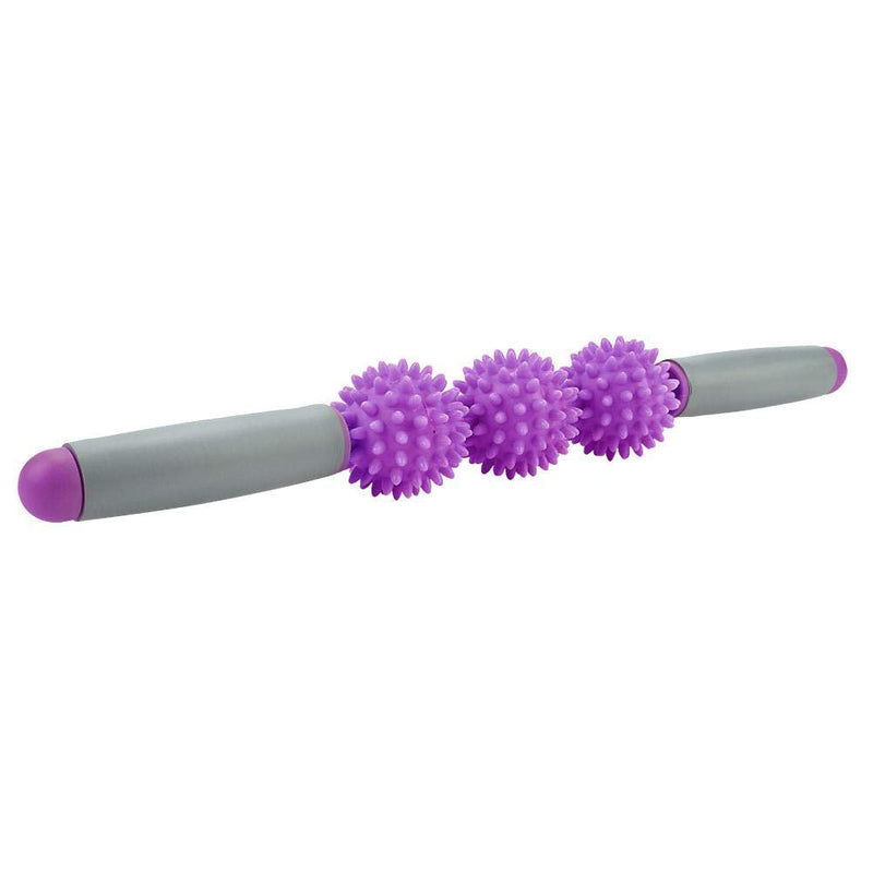 [Australia] - Huairdum Yoga Muscle Roller Stick, Cellulite Spiky Ball Back Arms Shoulder Leg Body Massage Tools Deep Tissue With Spiky Balls Waist Relaxation Fitness Exercise Stick #4 