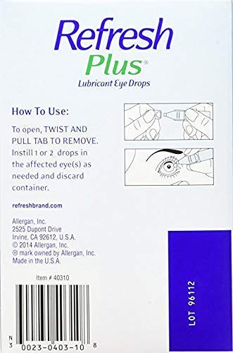 [Australia] - Refresh Plus Lubricant Eye Drops Long Lasting Relief Plus Protection for Mild to Moderate Dry Eye -200 Single Use Vials 