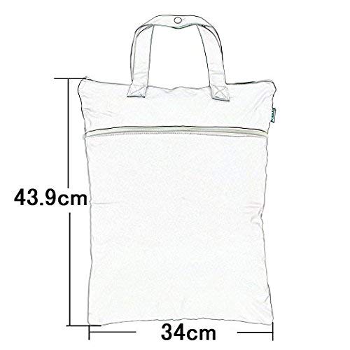 [Australia] - Teamoy Wet Dry Bag, Travel Diaper Organiser with Handle, Double Zipper Compartments for Baby's Nappies, Wet/Dirty/Soiled Clothes, Washable and Reusable, (L43.9 * W34cm), Black Arrow 43.9x34 cm (Pack of 1) 