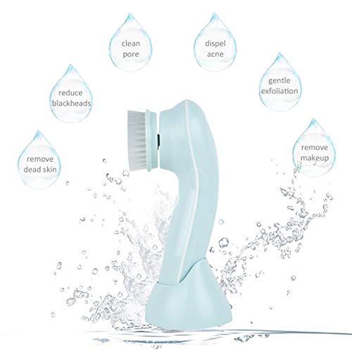 [Australia] - CARESHINE Facial Brush, Rechargeable Electric Rotating Face Scrubber, Electrical Facial Brush With 3 Heads Minimize Pores + Help Get Rid of Acne and Blackheads 