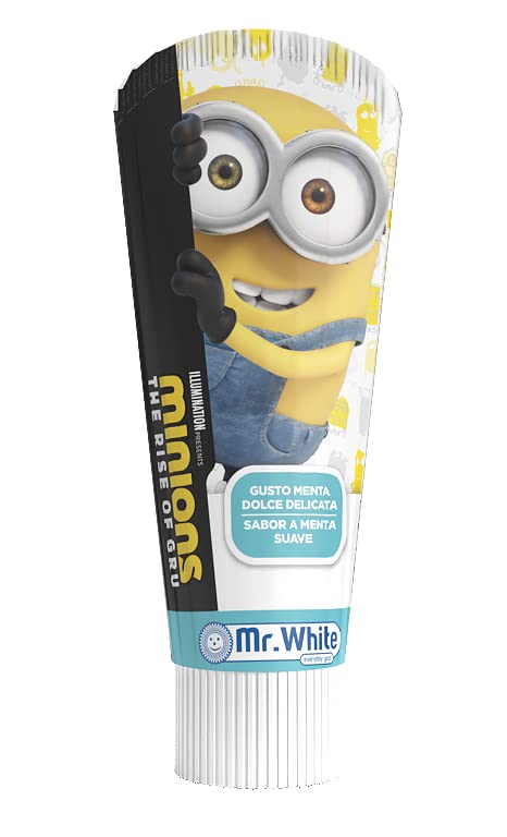 [Australia] - Mr.White Minions Toothpaste for Children 75ml - with Fluoride - Simply Mint Flavour Toothpaste – Suitable from 3+ Years 