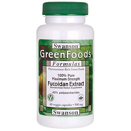 [Australia] - Swanson Maximum Strength Fucoidan Extract - Herbal Supplement Promoting Immune System Function - Natural Formula Supporting Overall Health - (60 Veggie Capsules, 500mg Each) 