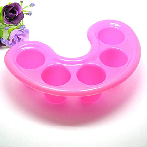 [Australia] - 4 Pieces Nail Soaking Hand Bowl Separate Manicure Bowl Used for Art Polishing Remover Remover Soak Bowl Manicure Spa Tool (Rose Red, Black) 