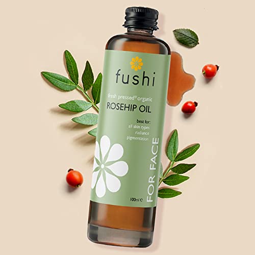 [Australia] - Fushi Organic Rosehip Seed Oil 100 ml | min Vitamin E 18.3 mcg/g | Fresh-Pressed | Best for Scars, Fine Lines & Stretch Marks | Ethical & Vegan Society Approved | Manufactured in the UK 100ml 