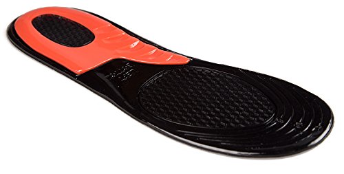 [Australia] - Pro11 wellbeing Active Gel Replacement Sports Orthotic Insoles with Comfort Zone for Impact Relief (5-8 Womens) Black 